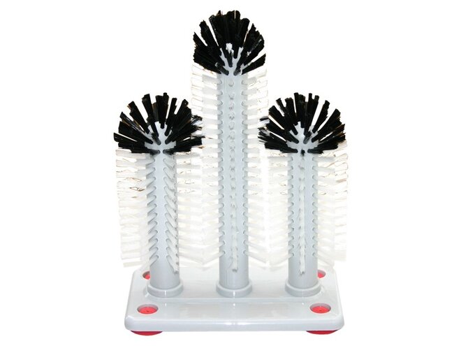 Glazenwasser - 3 borstels - 1 hoog